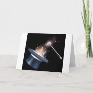 Magic tophat and magic wand card