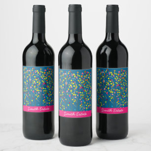 Magic tree rainbow tree wine label
