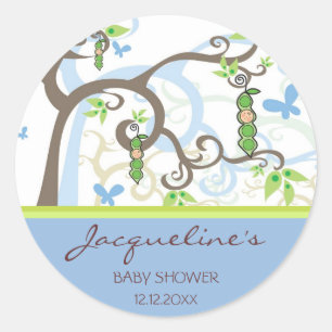 Magic Trees Pea In A Pod Boy Baby Shower Stickers