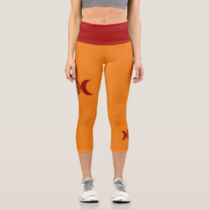 Magic Triple Moon - Spirit Flower Of Life 1 Capri Leggings