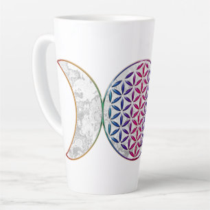 Magic Triple Moon - Spirit Flower Of Life 2 Coffee Latte Mug