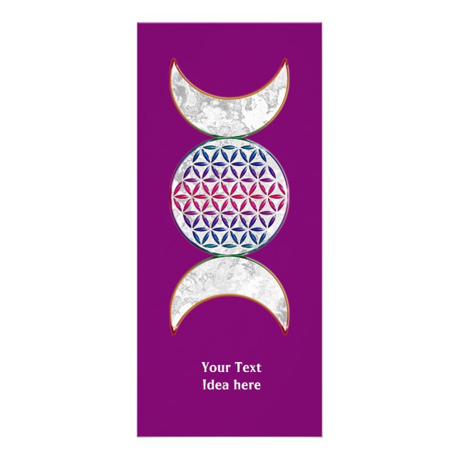 Magic Triple Moon - Spirit Flower Of Life 2 Rack Card (Front)