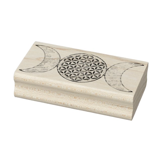 Magic Triple Moon - Spirit Flower Of Life 2 Rubber Stamp (Stamp)