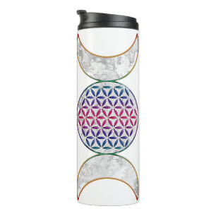 Magic Triple Moon - Spirit Flower Of Life 2 Thermal Tumbler
