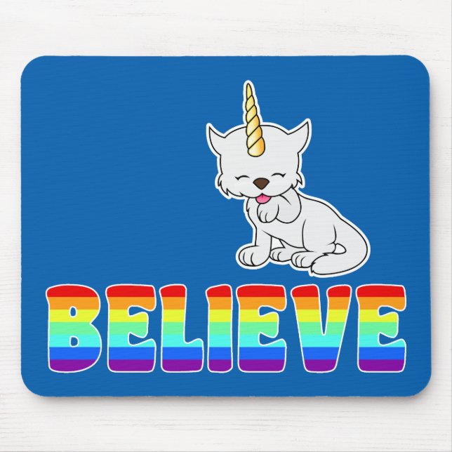 Magic Unicorn Cat = Kittycorn Mouse Mat (Front)