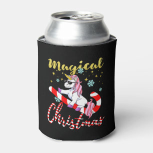 Magic Unicorn for Christmas with Glitter Can Cooler