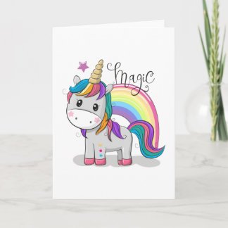 Magic Unicorn, Greeting Card, Get Well Wish, Cards