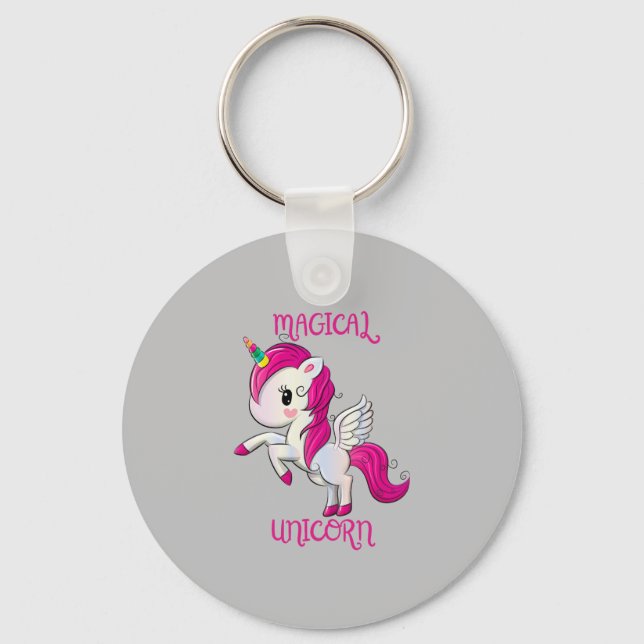  Magic Unicorn Lover Fan Club       Key Ring (Front)