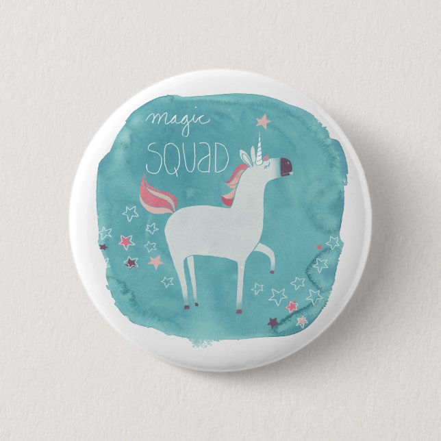 Magic Unicorn Squad 6 Cm Round Badge (Front)
