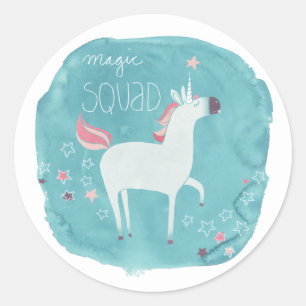 Magic Unicorn Squad Classic Round Sticker