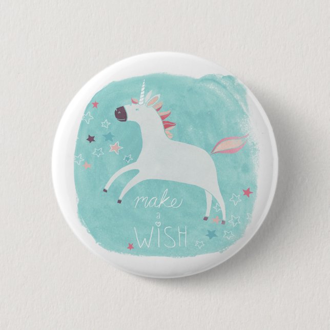 Magic Unicorn Squad - Make a Wish 6 Cm Round Badge (Front)