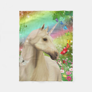 Magic Unicorn with Rainbows & Butterflies blanket