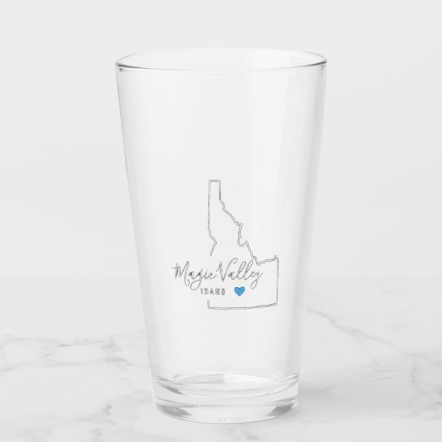 Magic Valley Idaho Water Glass (Front)