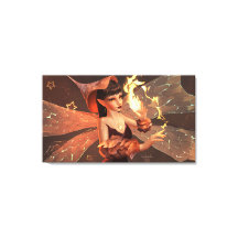 Magic Wall Decor with Fairy Illustration on Canvas