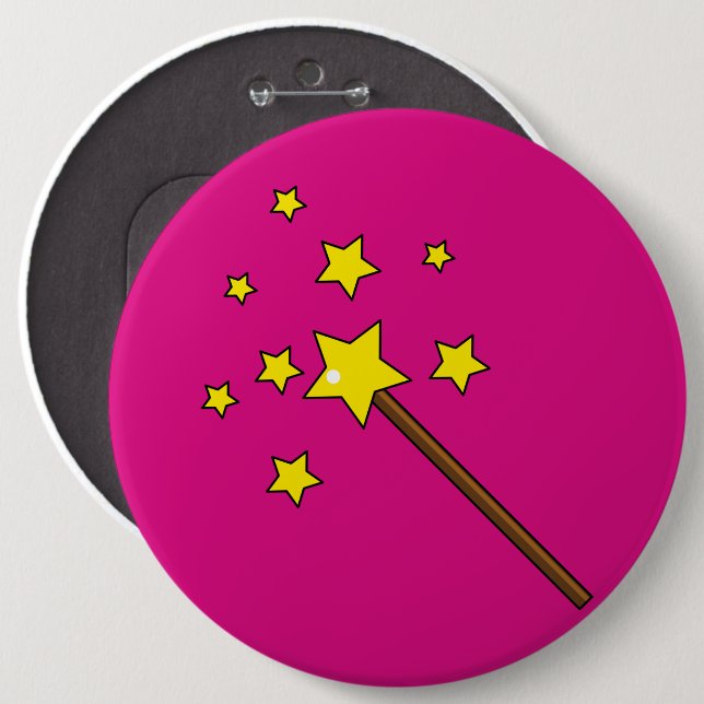 Magic Wand 6 Cm Round Badge (Front & Back)