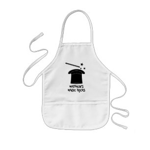 Magic wand and hat magician apron for kids