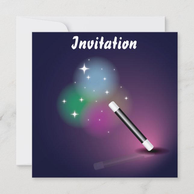 Magic Wand Invitation (Front)