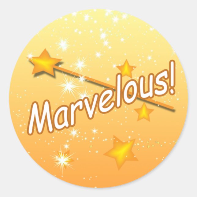 Magic Wand Marvellous Stars Teacher Award Stickers (Front)