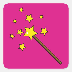 Magic Wand Square Sticker