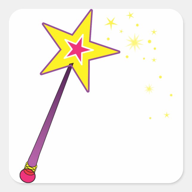Magic Wand Square Sticker (Front)