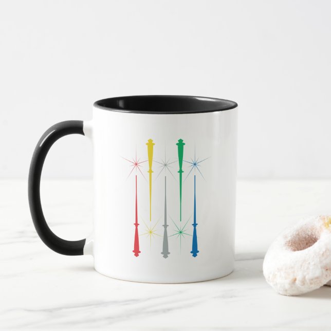 Magic Wands Mug 11oz. Black (With Donut)