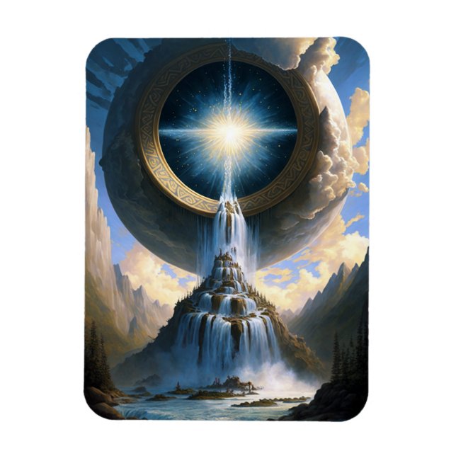 Magic Waterfall Surreal Fantasy Art Magnet (Vertical)