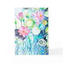 Magic Waterlilies Folded Greeting Card
