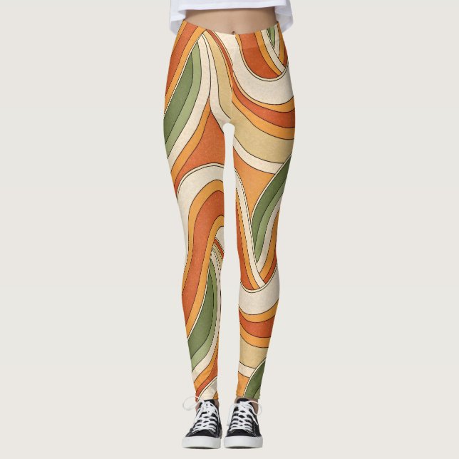 Magic Wave Pattern Leggings (Front)