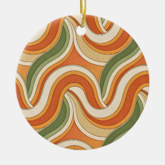 Magic Waves Pattern Ceramic Tree Decoration