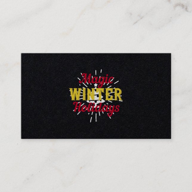 Magic Winter Holidays Business Card (Front)