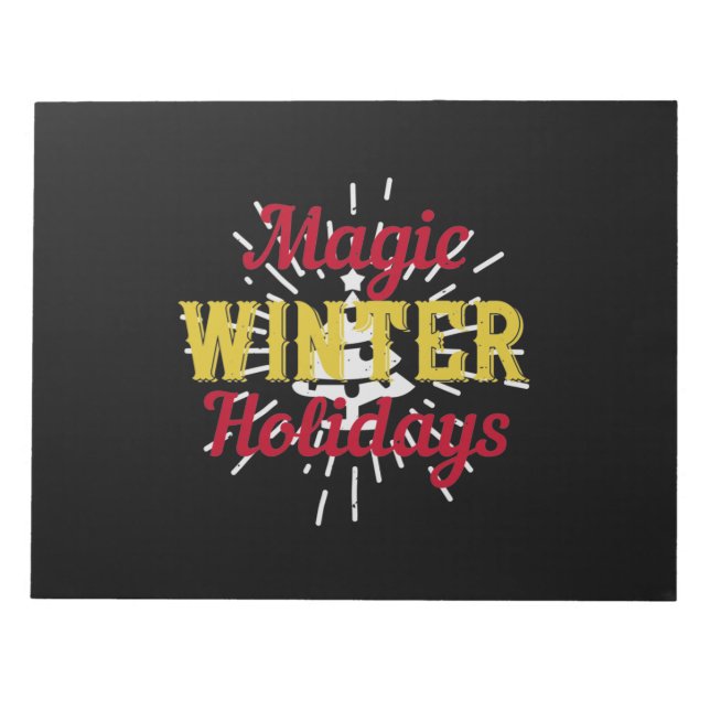 Magic Winter Holidays Notepad (Front)
