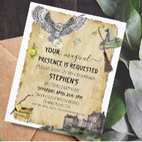 Magic Wizard Witch School Owl Birthday 