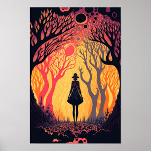 Magic Woodland Psychedelic Poster 1