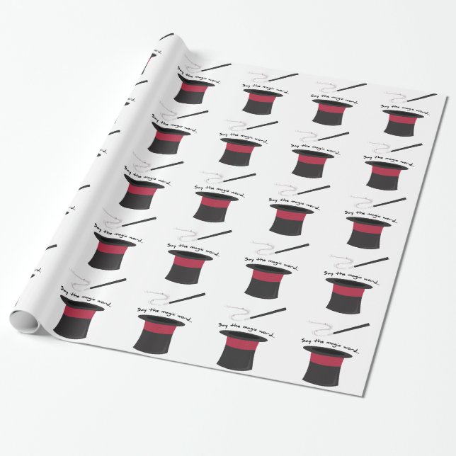 Magic Word Wrapping Paper (Unrolled)