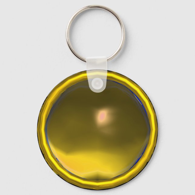 MAGIC YELLOW TOPAZ GEM STONE KEY RING (Front)