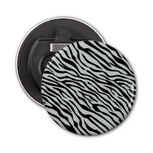 Magic Zebra Stripes Click to Customise Grey Colour Bottle Opener