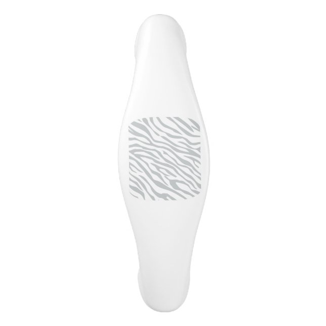 Magic Zebra Stripes Click to Customise Grey Colour Ceramic Cabinet Pull (Front)