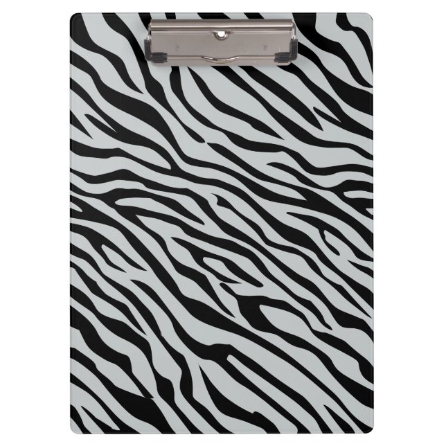 Magic Zebra Stripes Click to Customise Grey Colour Clipboard (Front)
