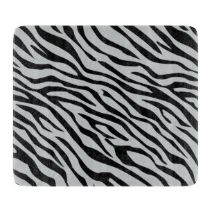 Magic Zebra Stripes Click to Customise Grey Colour Cutting Board
