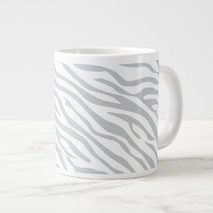 Magic Zebra Stripes Click to Customise Grey Colour Large Coffee Mug