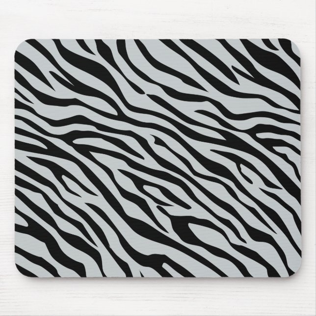 Magic Zebra Stripes Click to Customise Grey Colour Mouse Mat (Front)