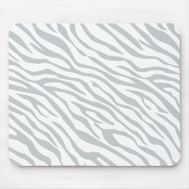 Magic Zebra Stripes Click to Customise Grey Colour Mouse Mat (Front)