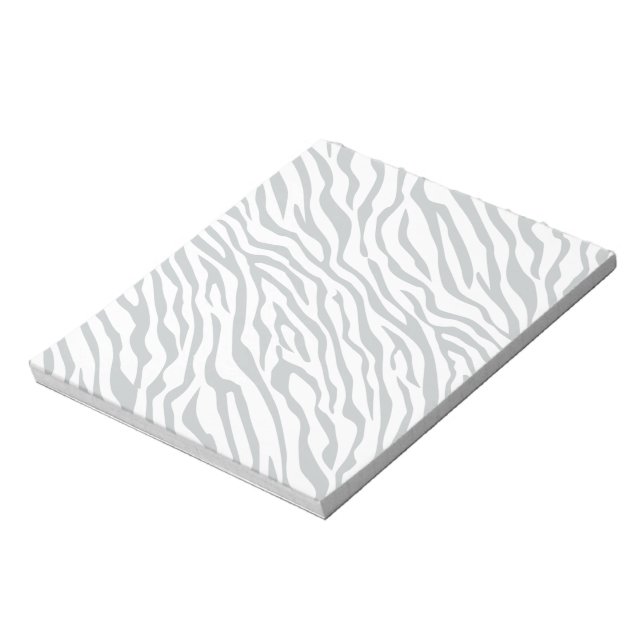 Magic Zebra Stripes Click to Customise Grey Colour Notepad (Rotated)