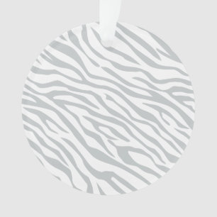 Magic Zebra Stripes Click to Customise Grey Colour Ornament