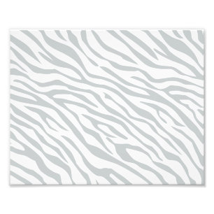 Magic Zebra Stripes Click to Customise Grey Colour Photo Print