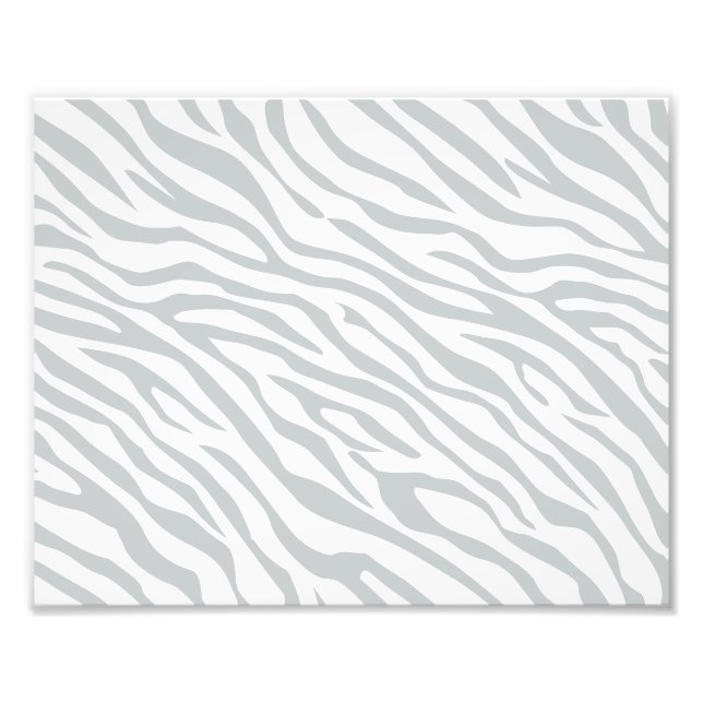 Magic Zebra Stripes Click to Customise Grey Colour Photo Print (Front)