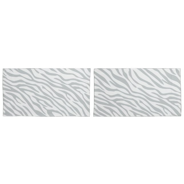 Magic Zebra Stripes Click to Customise Grey Colour Pillowcase (Front-Set)