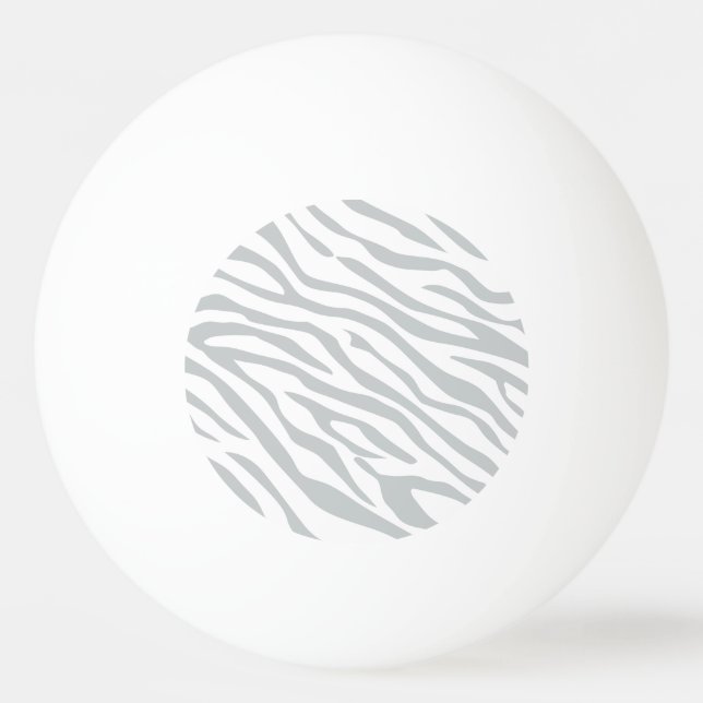 Magic Zebra Stripes Click to Customise Grey Colour Ping Pong Ball (Front)