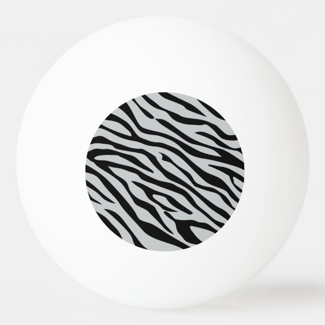 Magic Zebra Stripes Click to Customise Grey Colour Ping Pong Ball (Front)