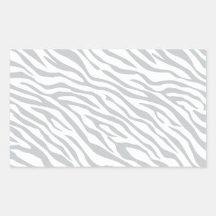Magic Zebra Stripes Click to Customise Grey Colour Rectangular Sticker